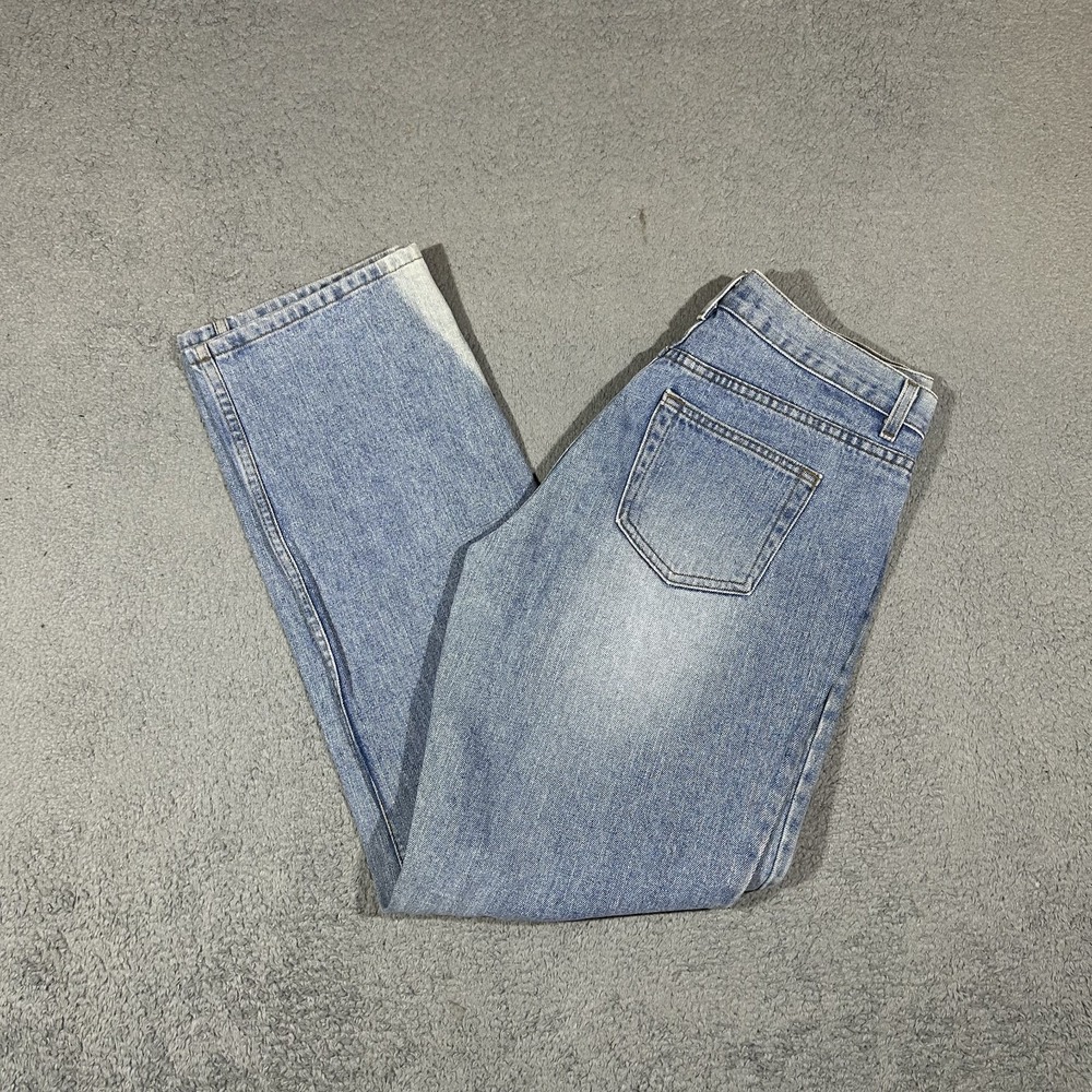 London Jean Women 10 Straight Leg Denim Jeans Light Wash Blue 4042 Made in USA